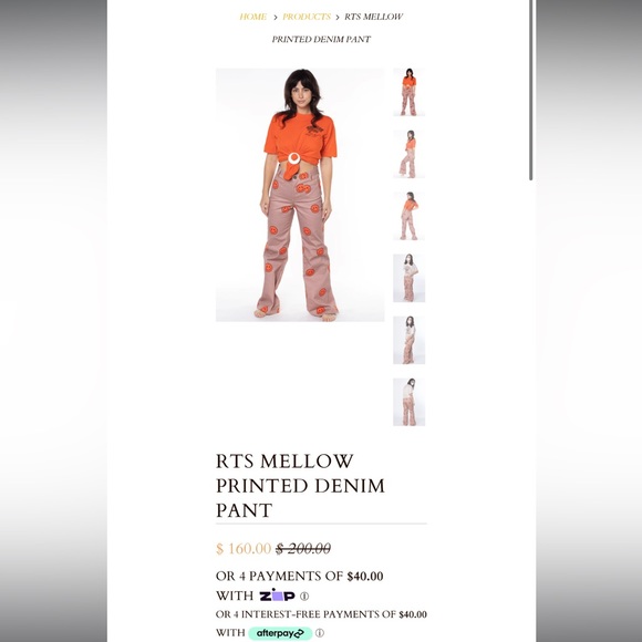 Solstice Intimates NWOT Adorable Mellow Printed Denim Hippy Happy Pants Size M - Picture 9 of 9